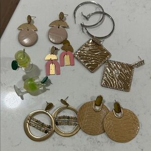 Bundle of seven earrings